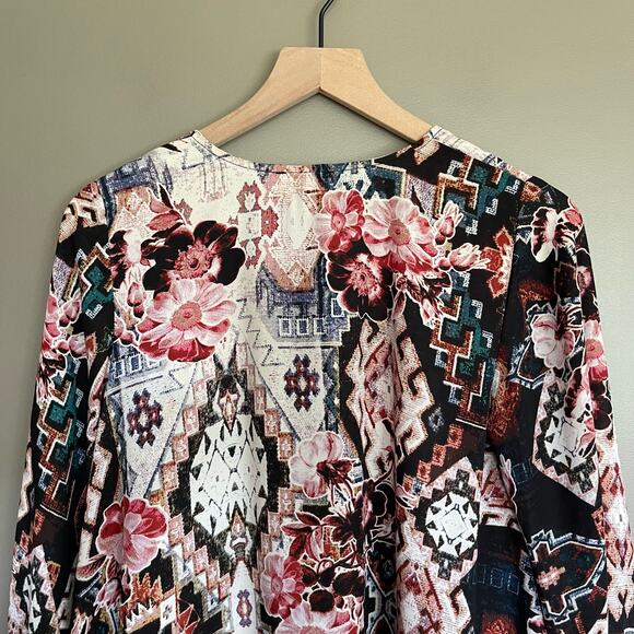 Show Me Your Mumu Jamie Tunic Mini Babydoll Dress Small Girl Tribe Mixed Printn - Picture 15 of 16